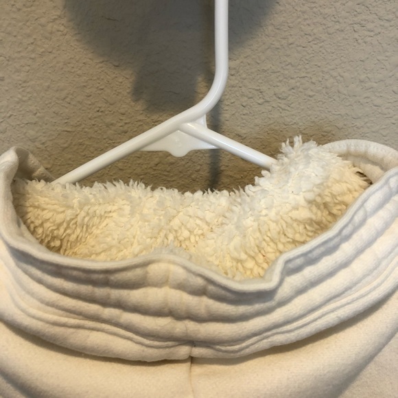 Off white sweater with fleece lined hood - Picture 7 of 7